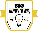Logo représentant une ampoule à l'intérieur d'un bouclier, avec le texte « BIG INNOVATION 2022 » au-dessus et à côté, symbolisant la détection et la réponse gérées de pointe.