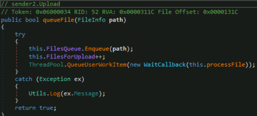 How Cyber Attackers Use the Custom-Built Exfiltration Tool BlackMatter - Upload Files Queue