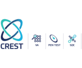  Crest logo featuring icons for security, certification, and SecOps with a blue and teal color scheme.