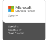  Microsoft Solutions Partner badge for Security, enhanced by SOC capabilities, features Cloud Security and Threat Protection.