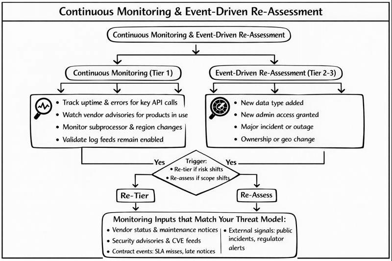 Third party risk management Continuous monitoring and event-driven re-assessment
